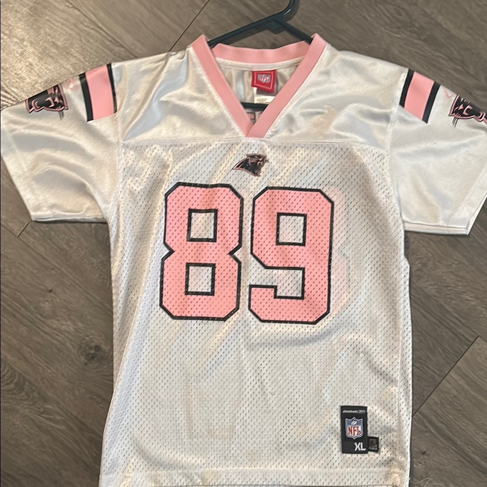 NFL White and Pink Jersey with Number 89